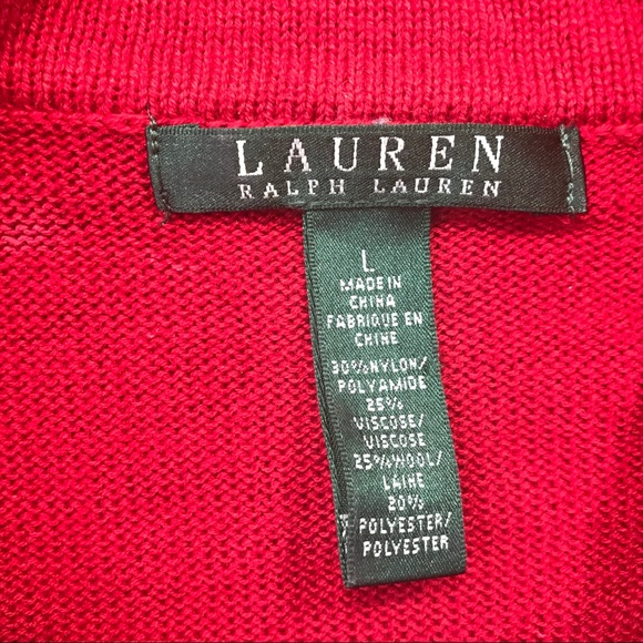 Lauren Ralph Lauren Red Cowl Neck Sweater - Picture 8 of 12